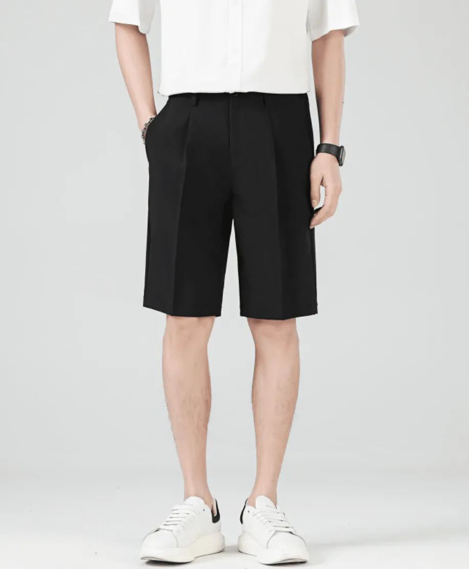 🔥 Fashion Summer Ice Silk Suit Shorts for Men – Cool & Stylish