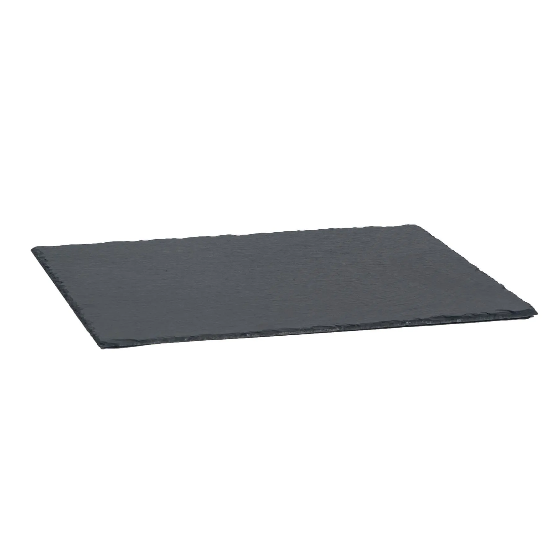 40cm x 30cm Black Rectangle Slate Serving Platter - By Argon Tableware