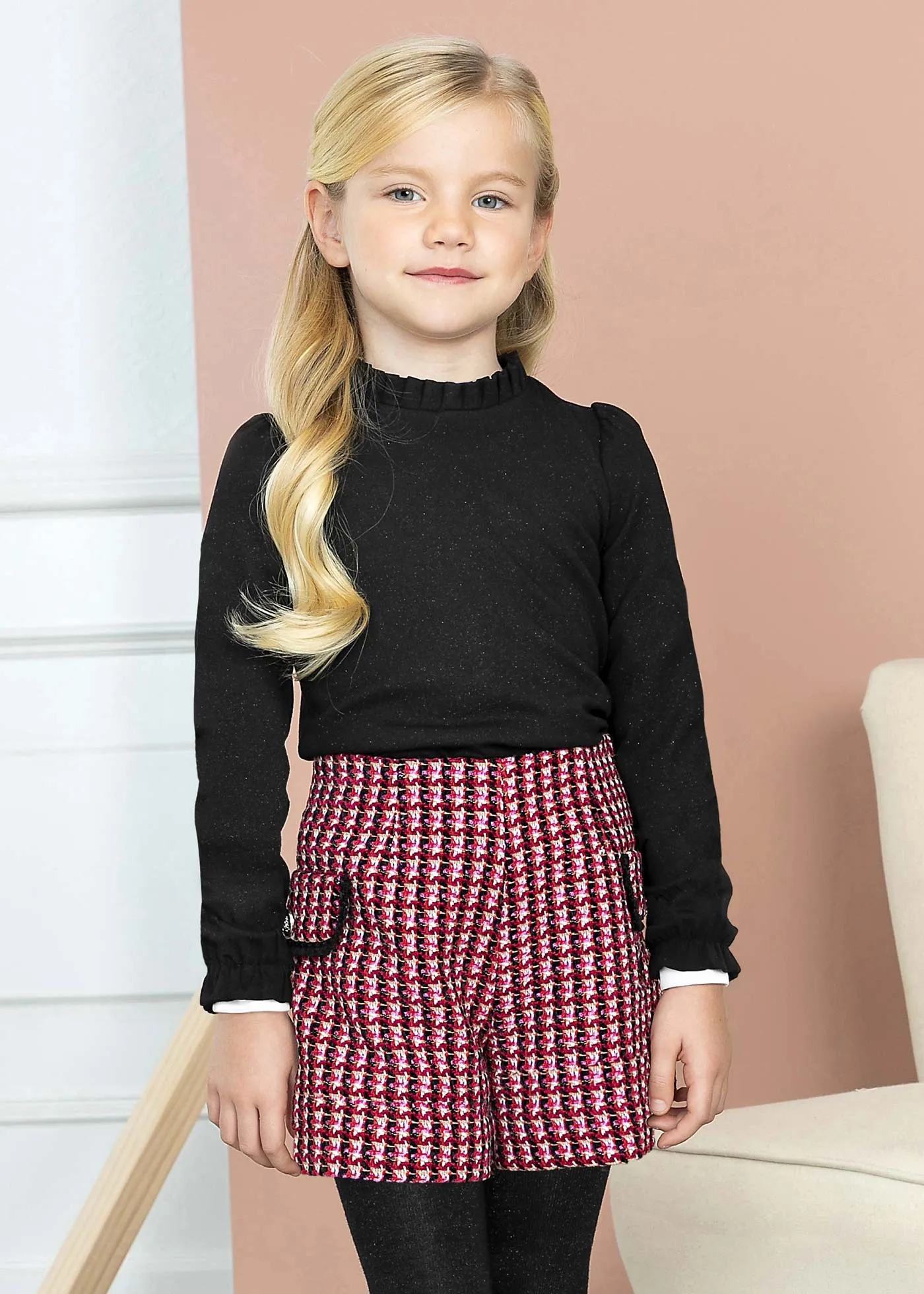Abel & Lula Houndstooth Shorts