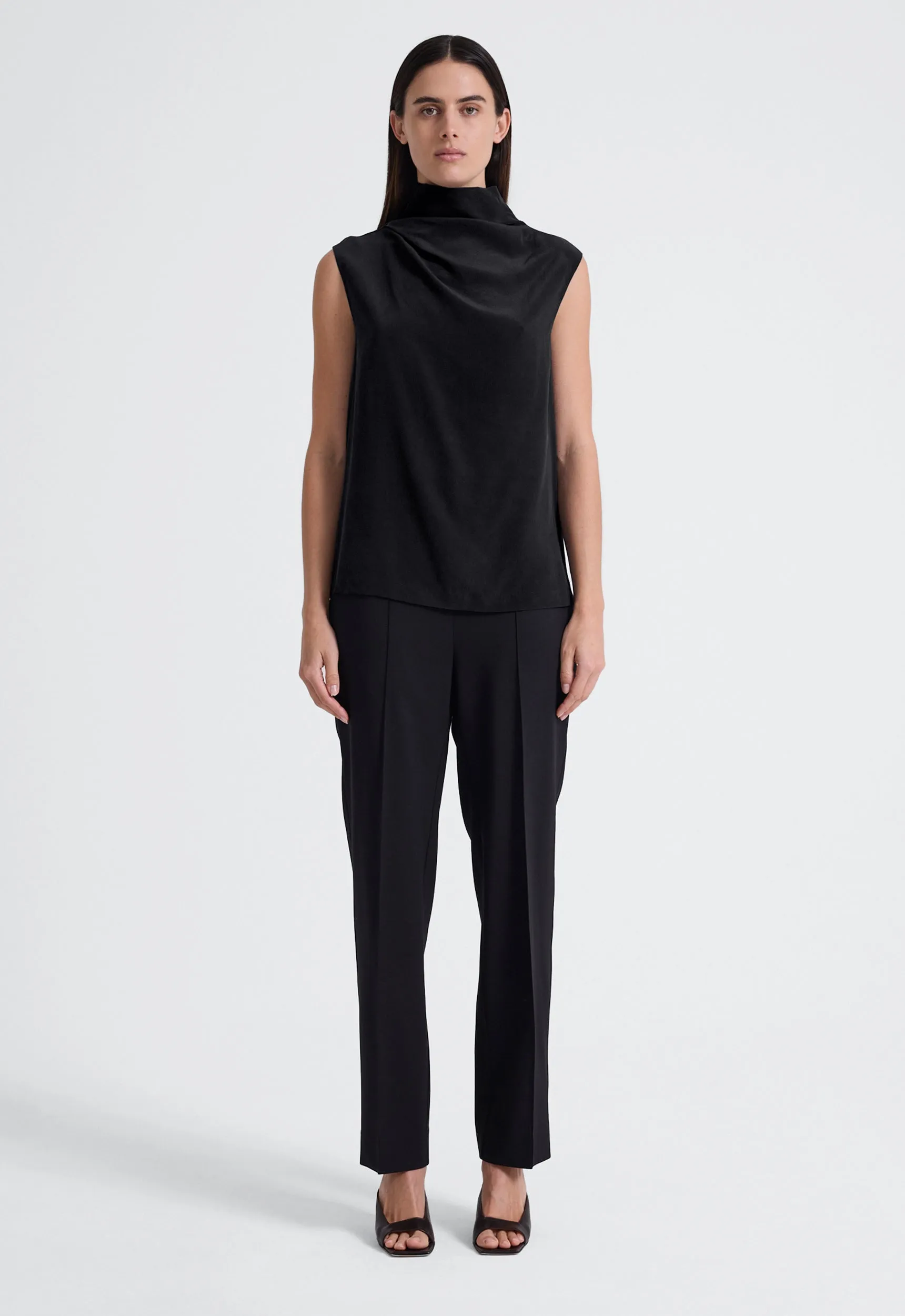 Abel Silk Top - Black