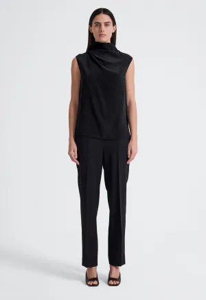 Abel Silk Top - Black