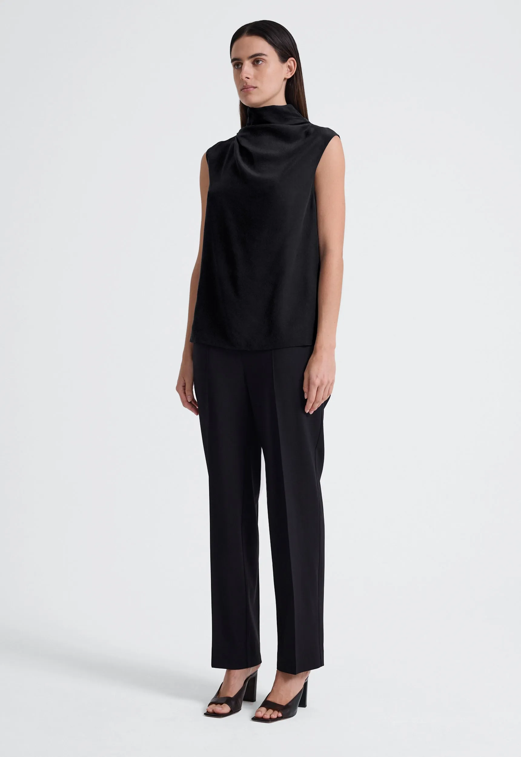 Abel Silk Top - Black