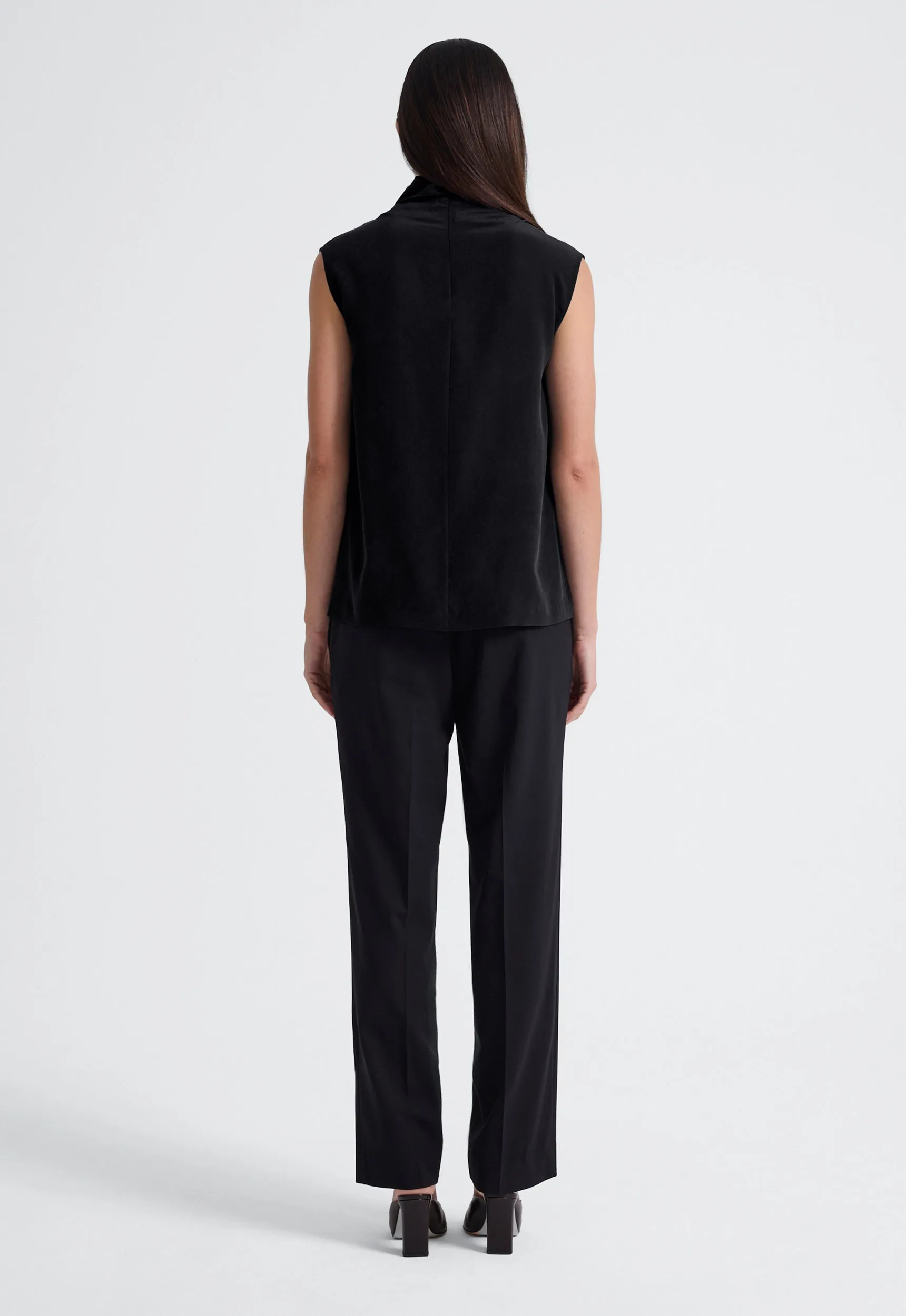 Abel Silk Top - Black