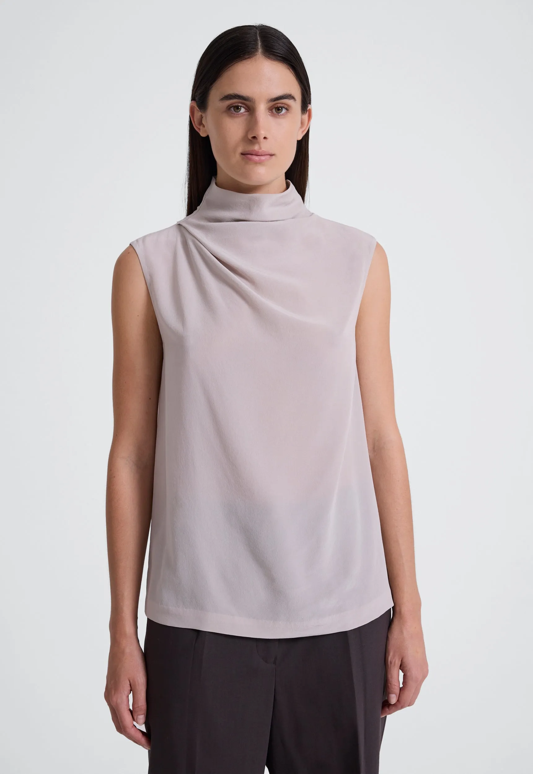 Abel Silk Top - Pearl