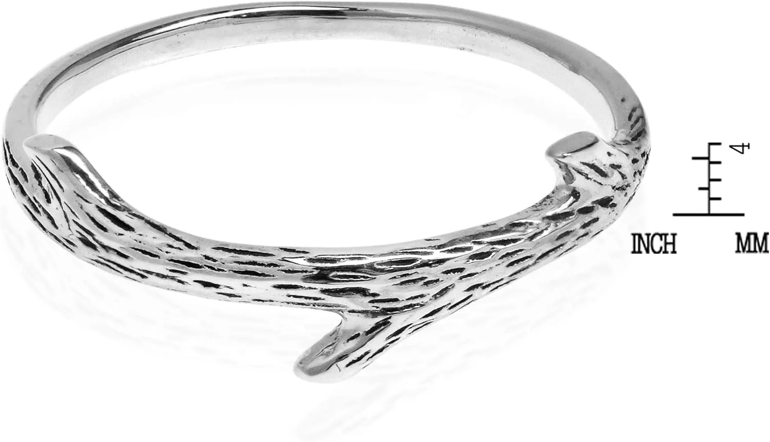 AeraVida Everyday Nature's Tree Branch Sterling Silver Ring | Delicate Women's Wedding Bands | Chic Comfort Fit Fashion Statement | Sizes 6-11