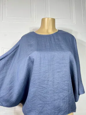 Aliss Round Neck Linen Blend Top