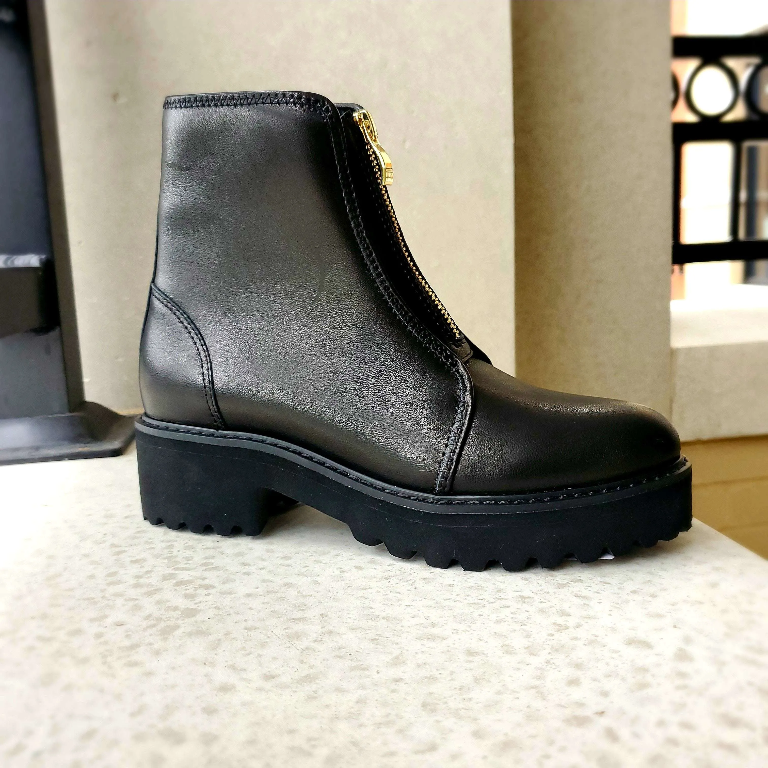 All Black - Classic Zip Bootie
