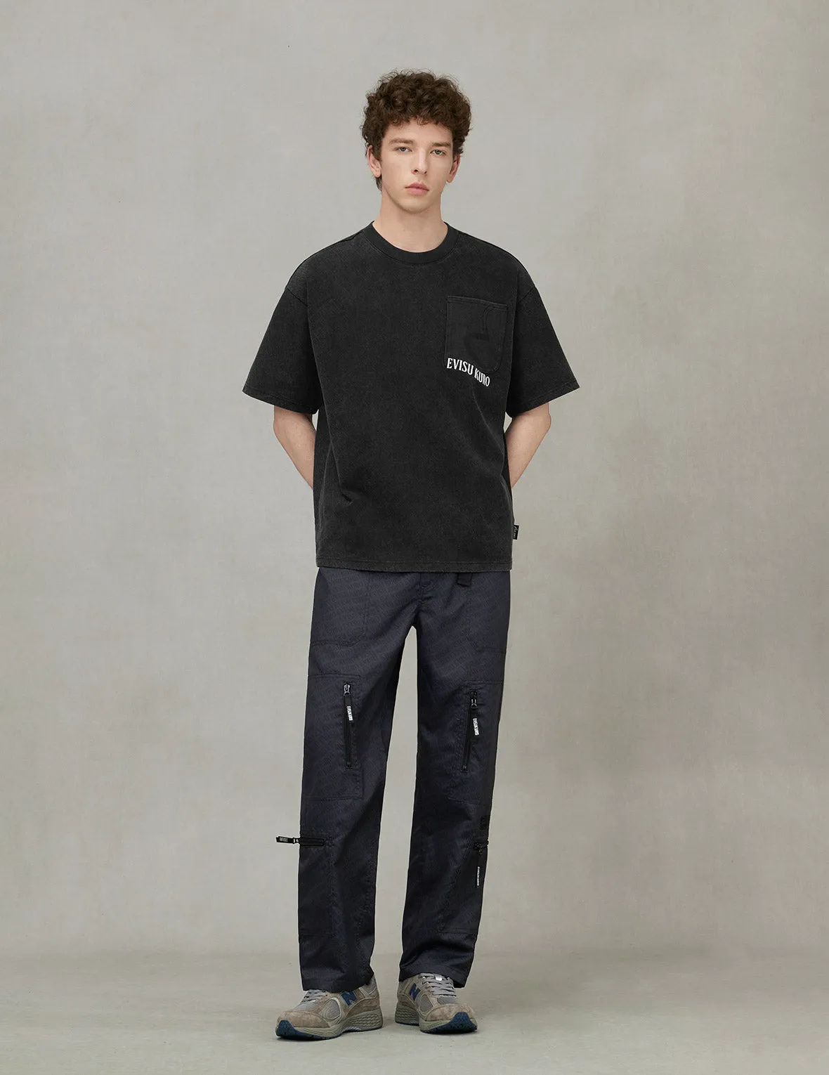Allover Logo Print Loose Fit T-shirt