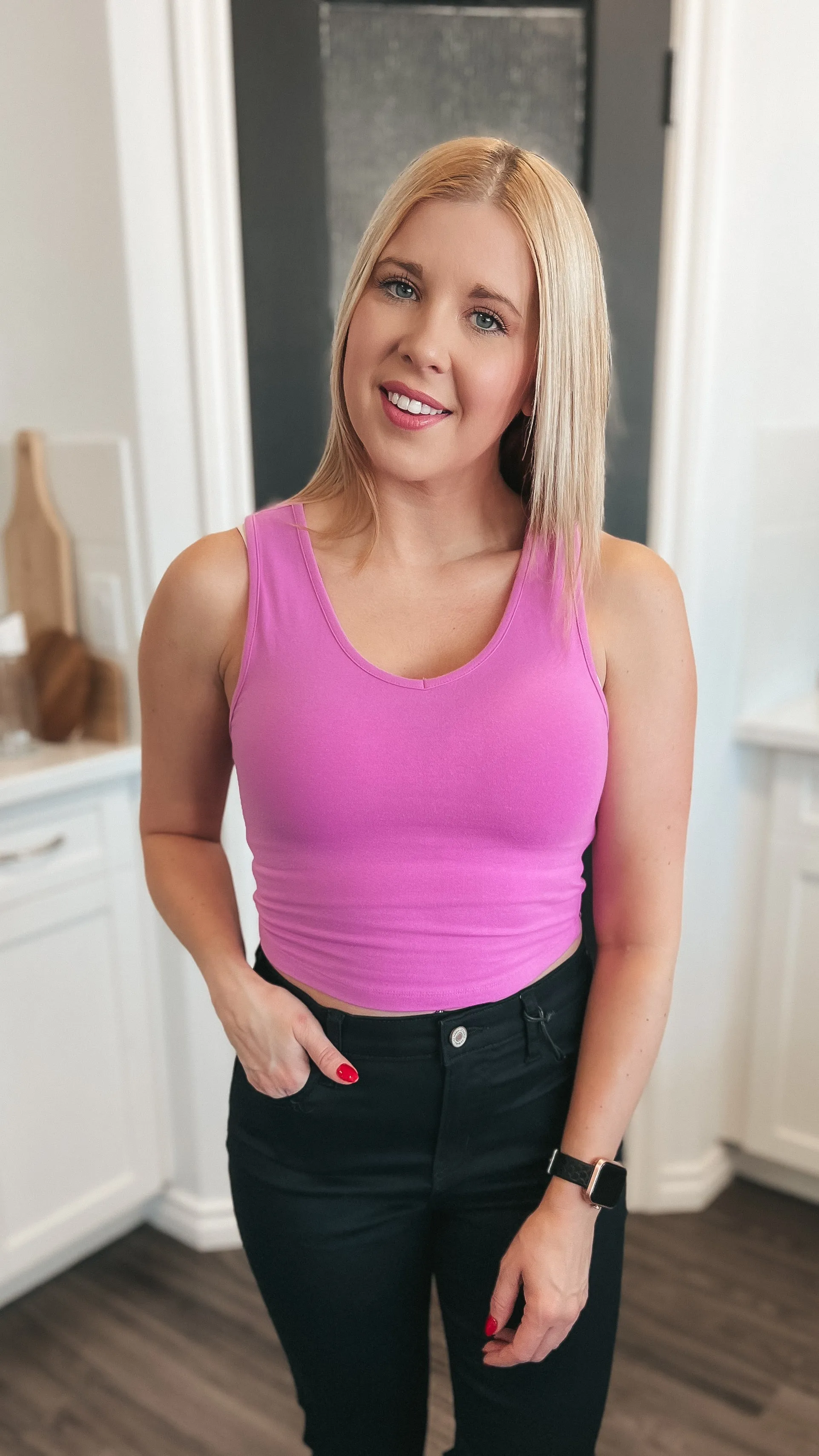 Arianna Tank Top: Bright Mauve *SALE*