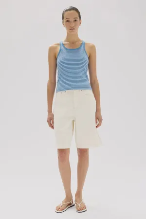 Assembly Label | Drew Stripe Tank - Bahama/White