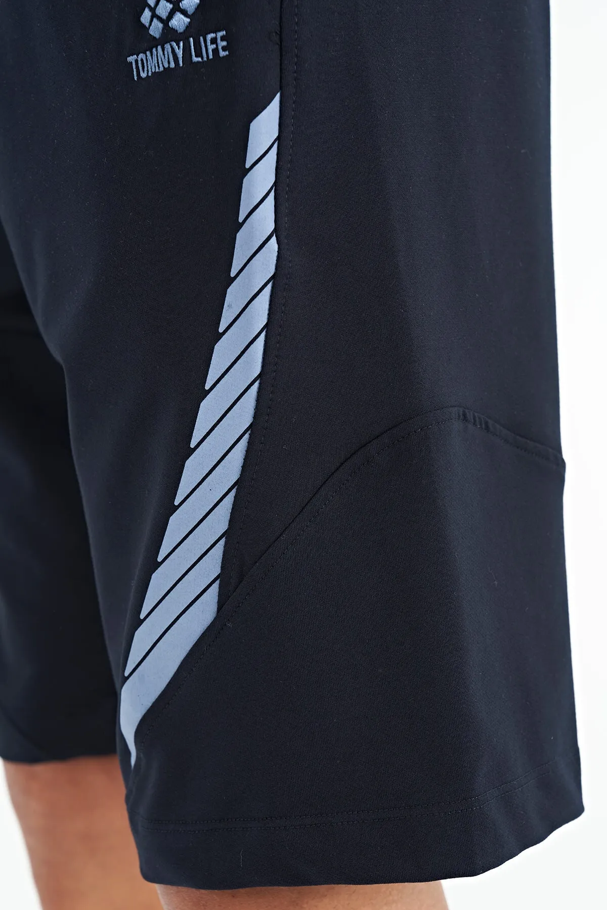 baski detali logo nakişli standart kalip erkek şort - 81252