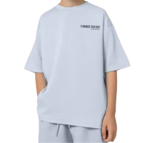 Batta Kids Oversized Soft T-Shirt Silver Blue