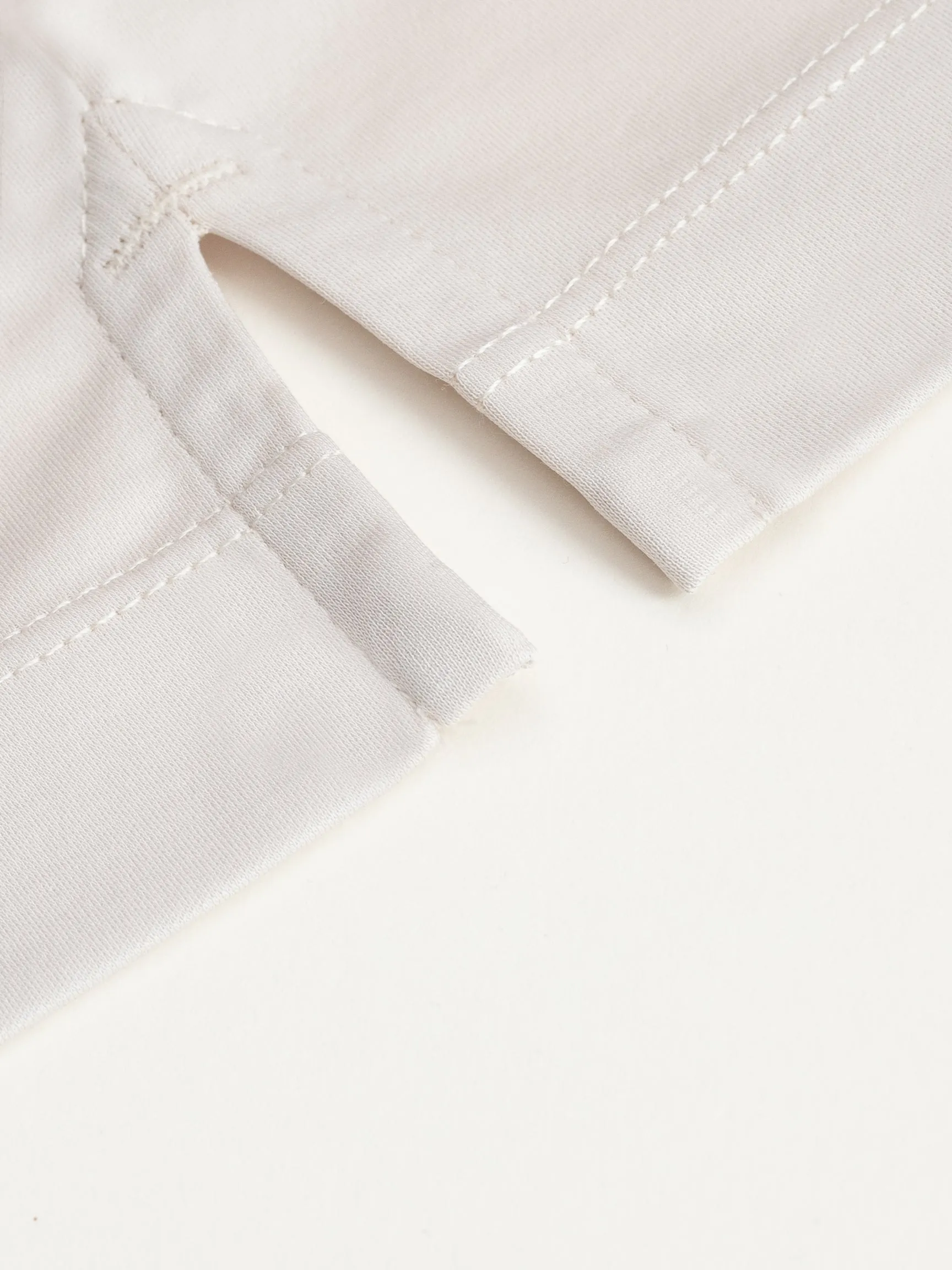 BEIGE SOFT MERCERIZED COTTON T-SHIRT