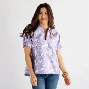 Betsy Jacquard Rose Top