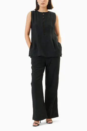 Black Long top and Black Pant Set