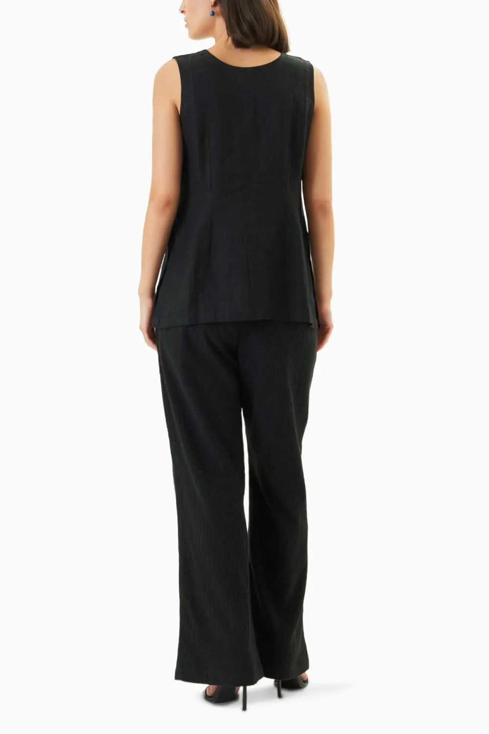 Black Long top and Black Pant Set