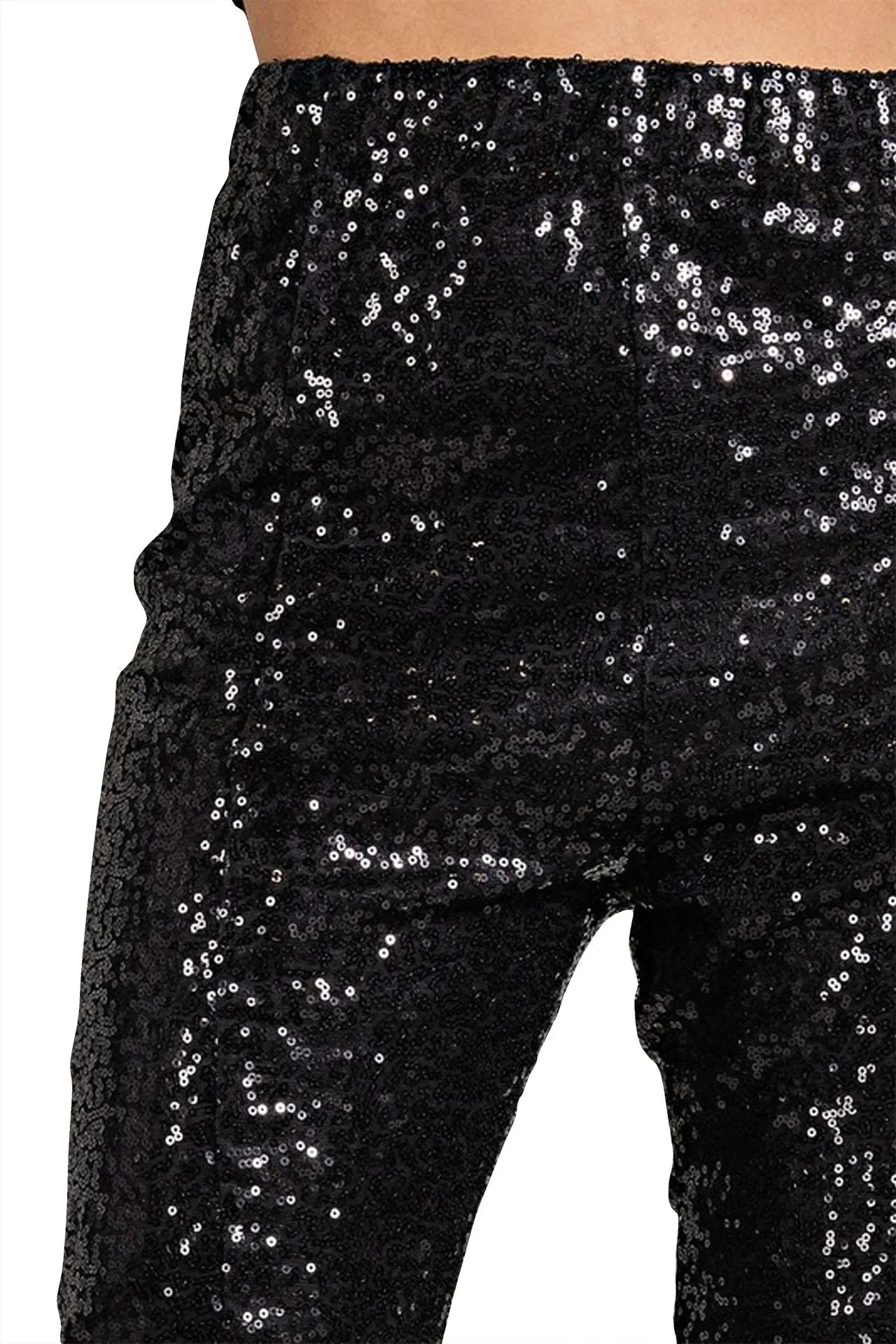 Black Sequin Pants For Women