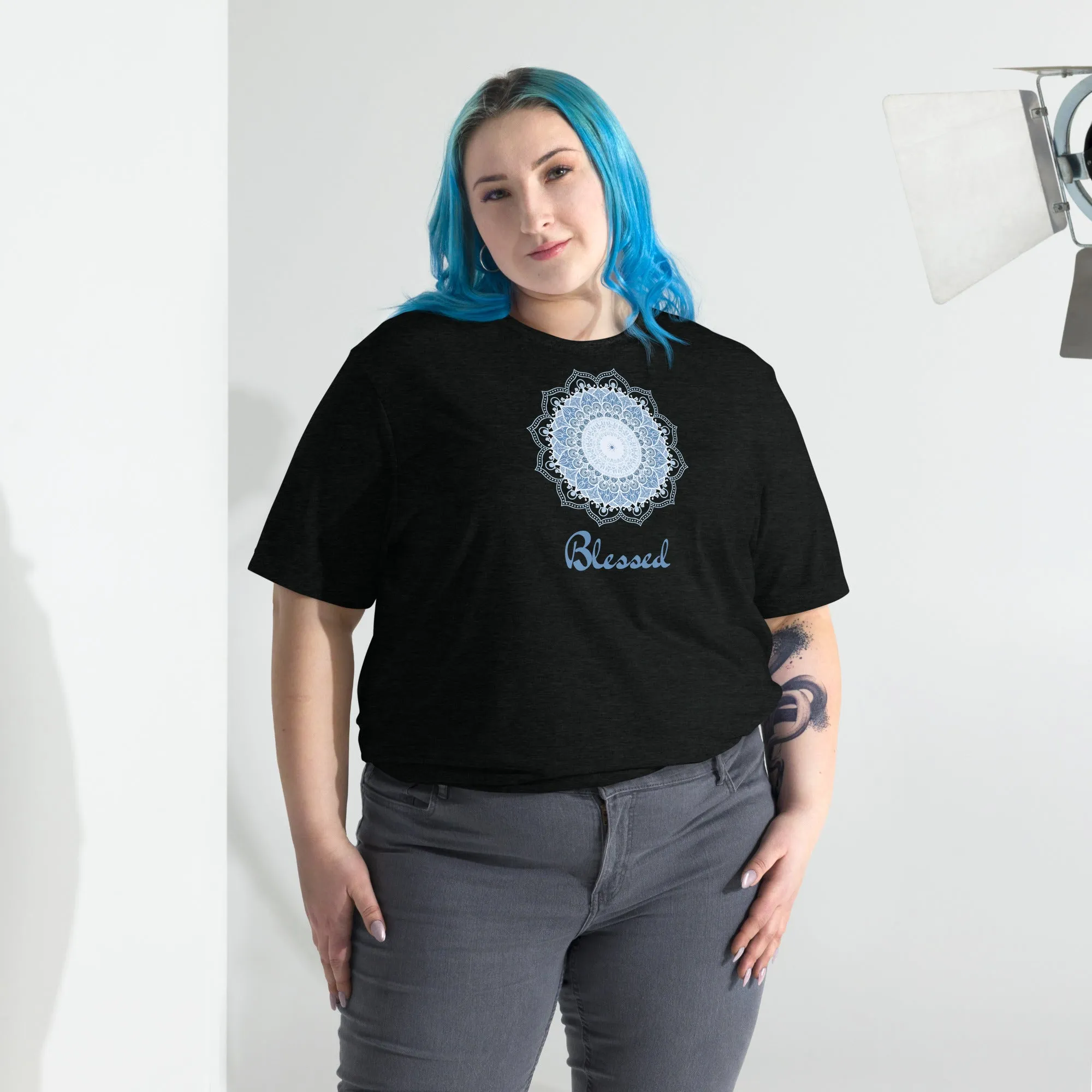 Blessed Mandala - Short sleeve t-shirt, comfy, soft, fitted look