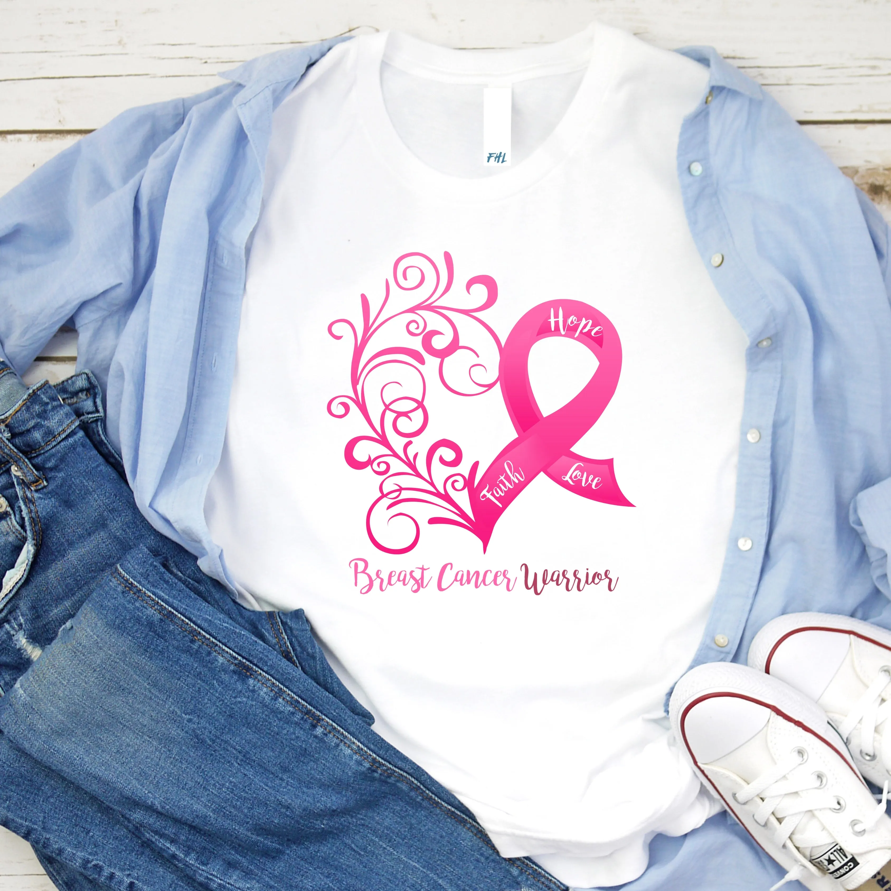 Breast Cancer "Warrior" T-Shirt - Several Colors Available