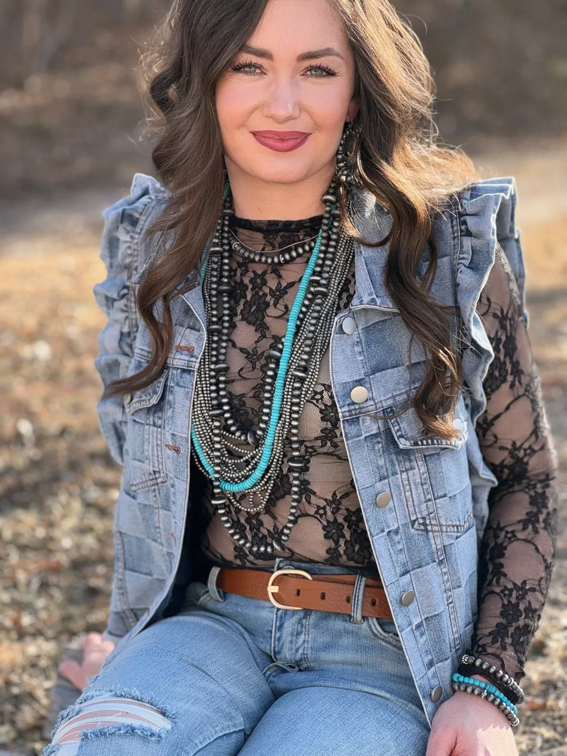 Carlie Black Lace Top