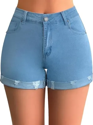 Casual Summer Sexy Distressed Butt Lifting Jean Shorts