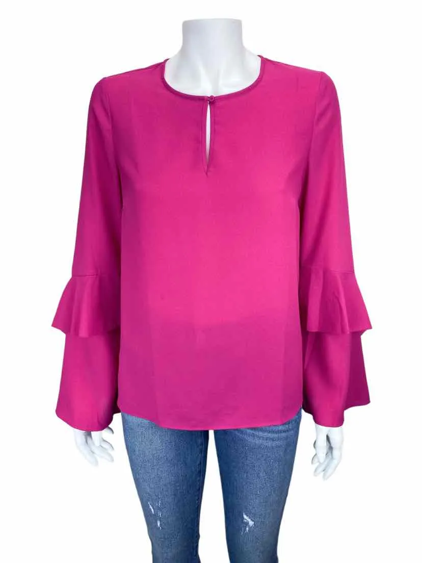 Cooper & Ella, Women's Flared Sleeve Blouse, Fuchsia, Size S