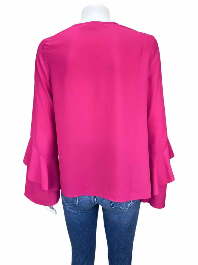 Cooper & Ella, Women's Flared Sleeve Blouse, Fuchsia, Size S