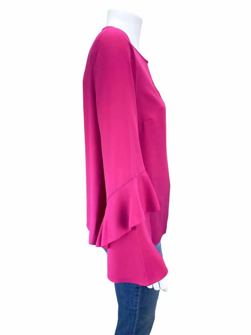 Cooper & Ella, Women's Flared Sleeve Blouse, Fuchsia, Size S