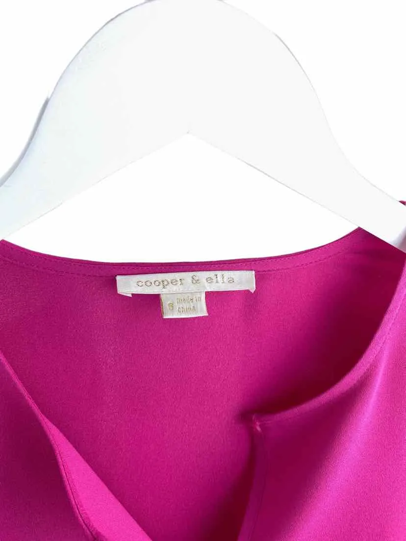 Cooper & Ella, Women's Flared Sleeve Blouse, Fuchsia, Size S