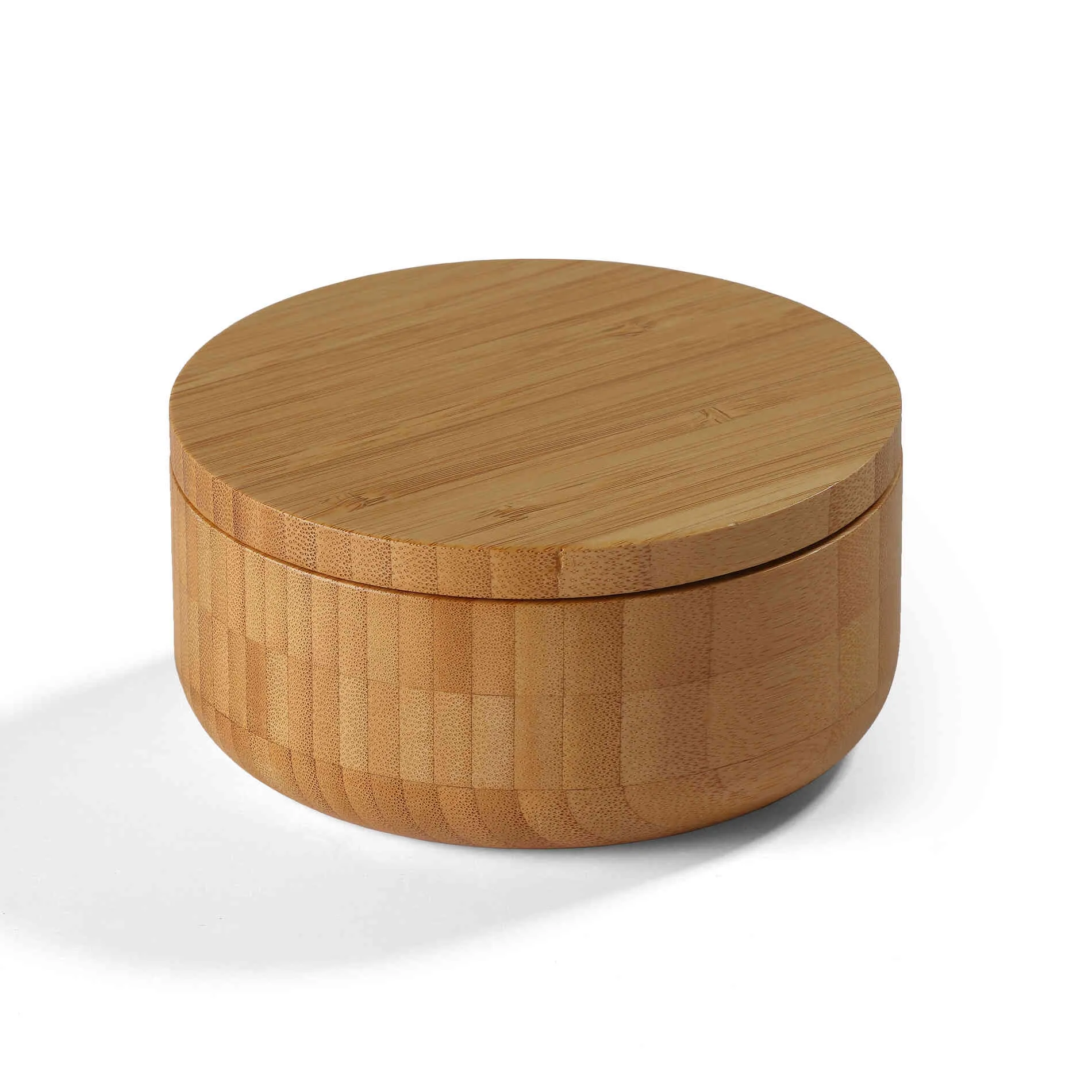 Cortesi Home Pinchi Natural Bamboo Salt and Pepper Herbs and Spice Box with Rotating Top