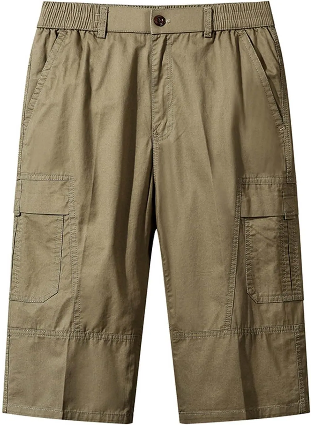 Cotton Relaxed Pants for Men Solid Colour Lounge Pants Classic Beach Pants Outdoor Cargo Pants Summer Capri Pants