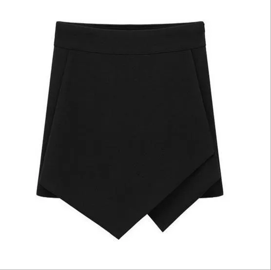 Cross Over High Waist Pure Color Shorts