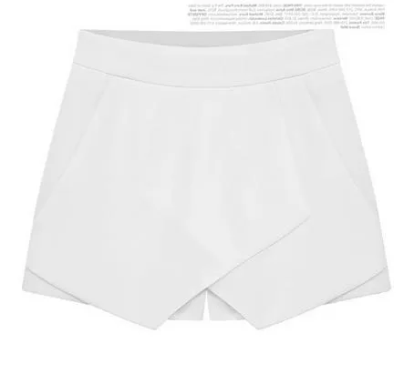 Cross Over High Waist Pure Color Shorts