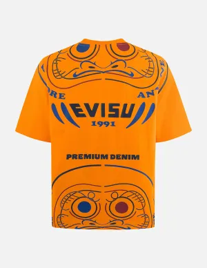 Daruma Print Loose Fit T-Shirt