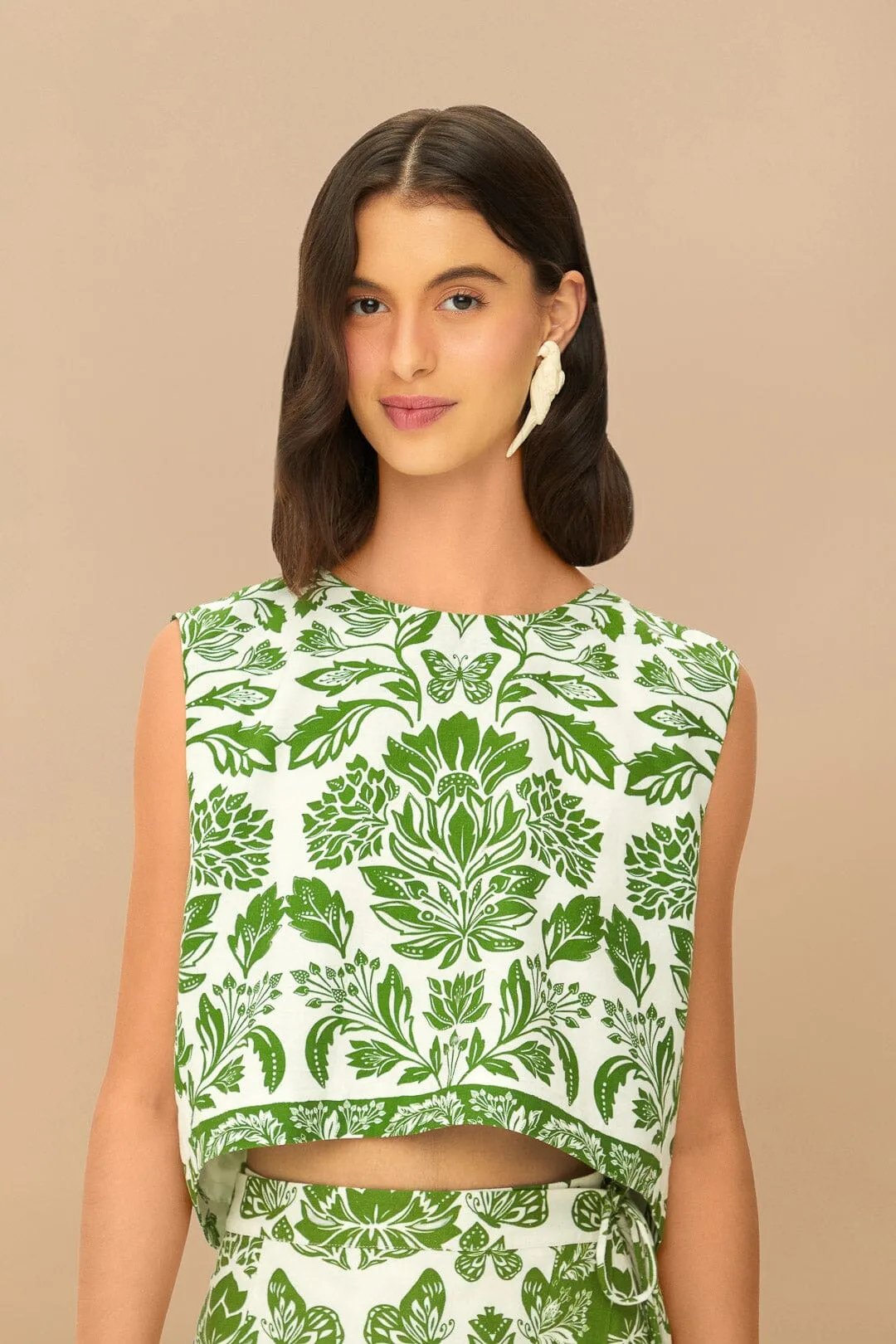 Delicate Tapestry Green Blouse