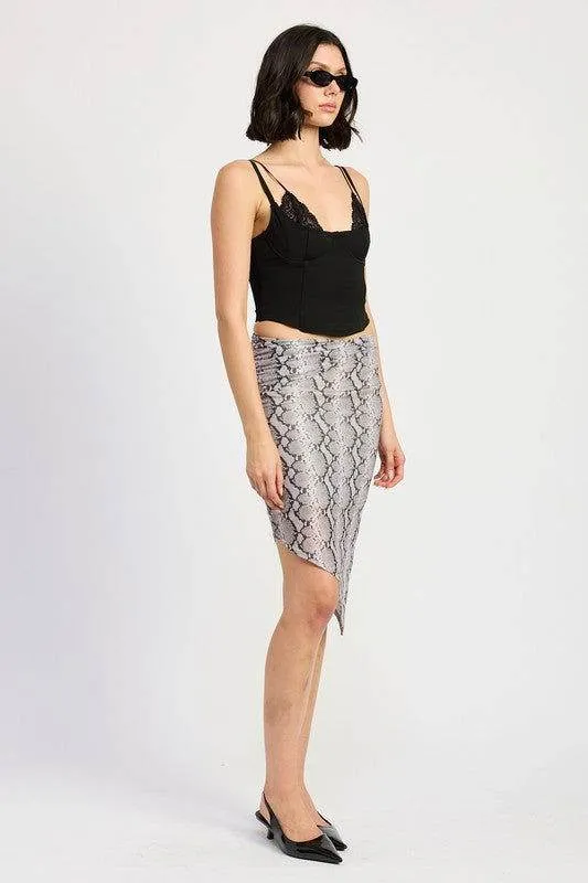 Emory Park Peekaboo Lace Corset Top