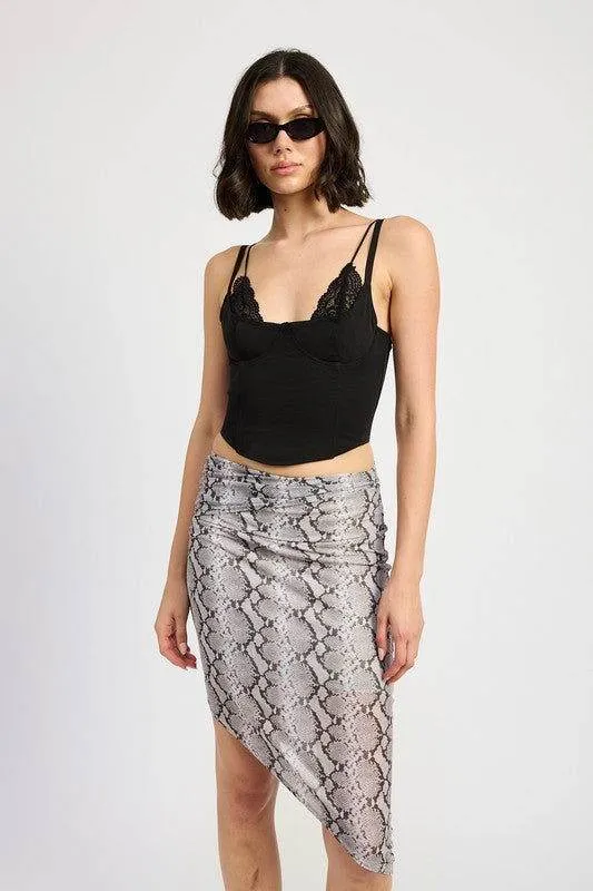 Emory Park Peekaboo Lace Corset Top