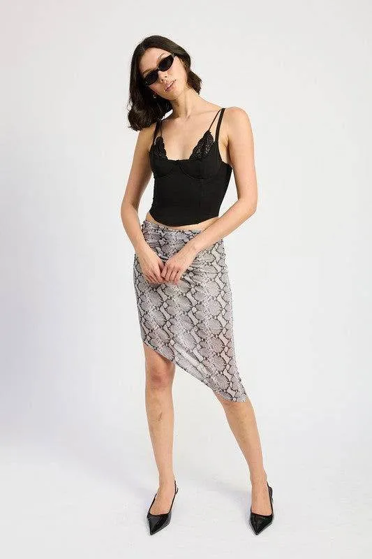 Emory Park Peekaboo Lace Corset Top