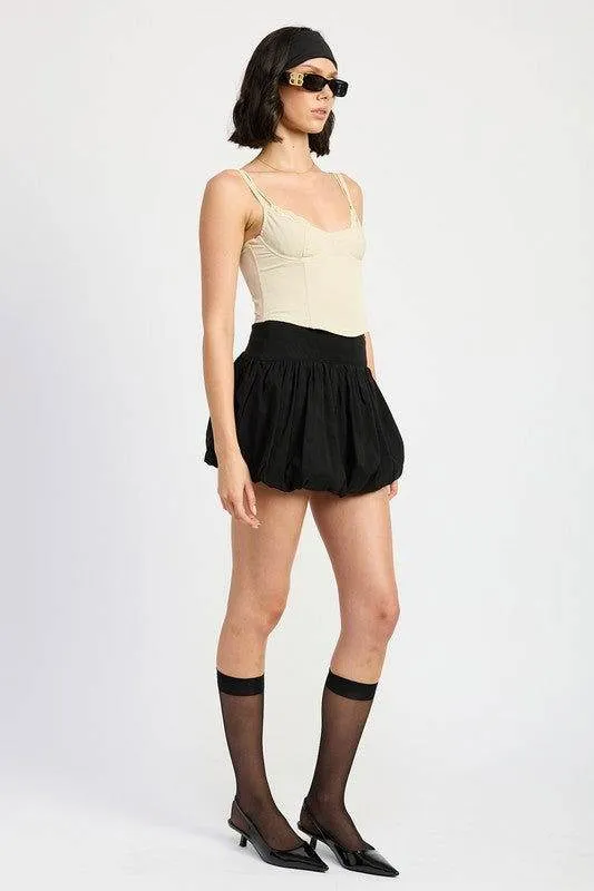 Emory Park Peekaboo Lace Corset Top