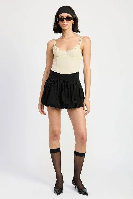 Emory Park Peekaboo Lace Corset Top