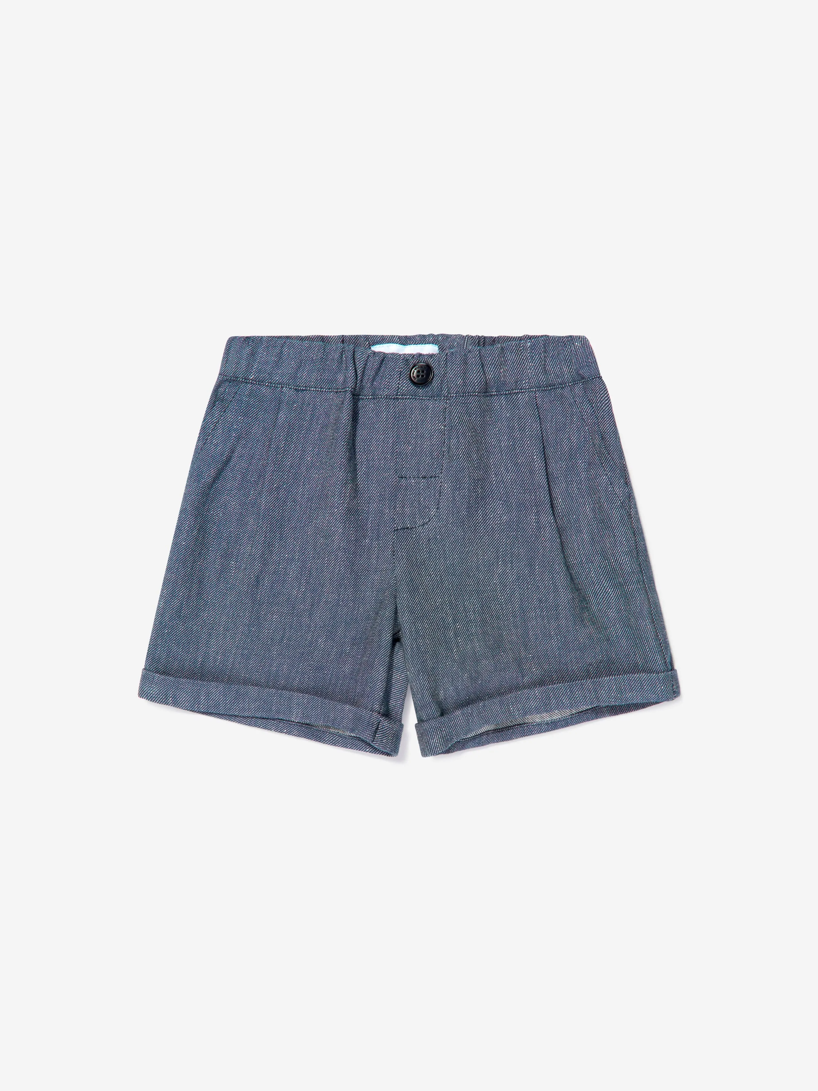 Emporio Armani Baby Boys Cotton And Linen Shorts Set (3 Piece)