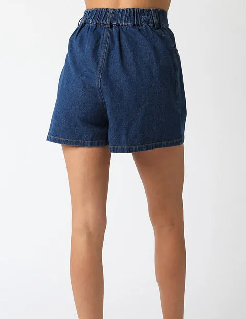 Ester Dark Denim High Rise Short