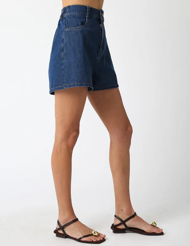 Ester Dark Denim High Rise Short