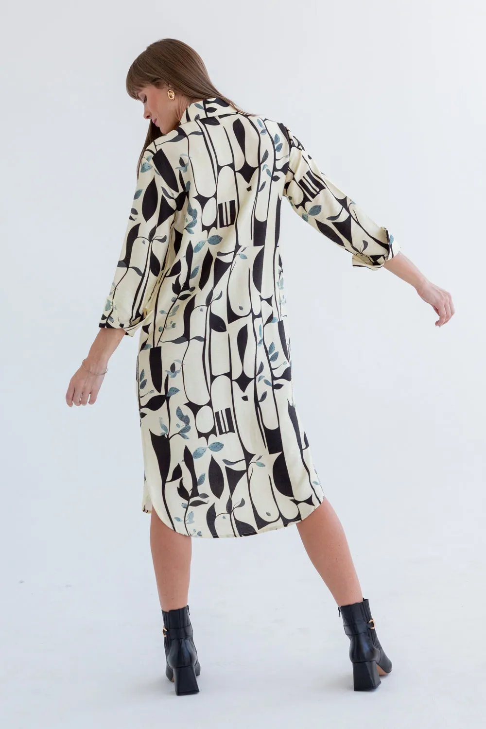 Evie Dress Abstract Print