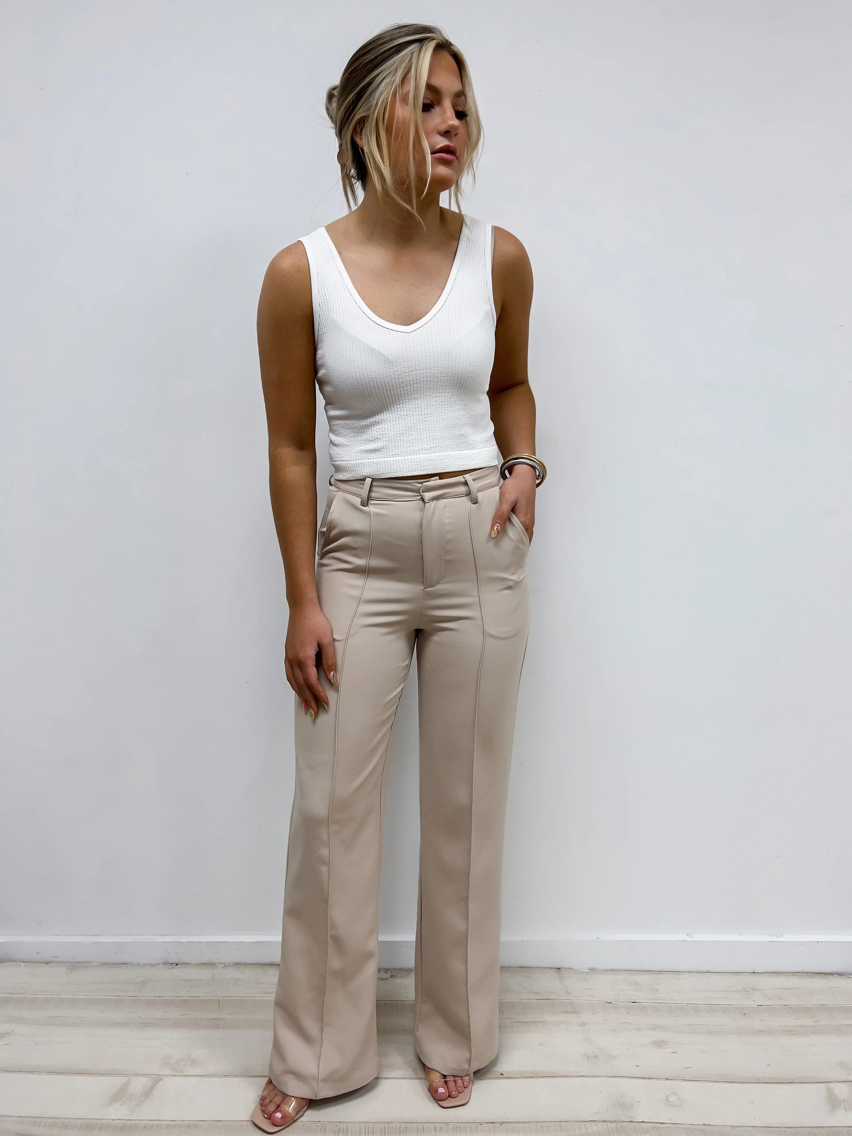 Feeling Fine Suit- Sand & Sage
