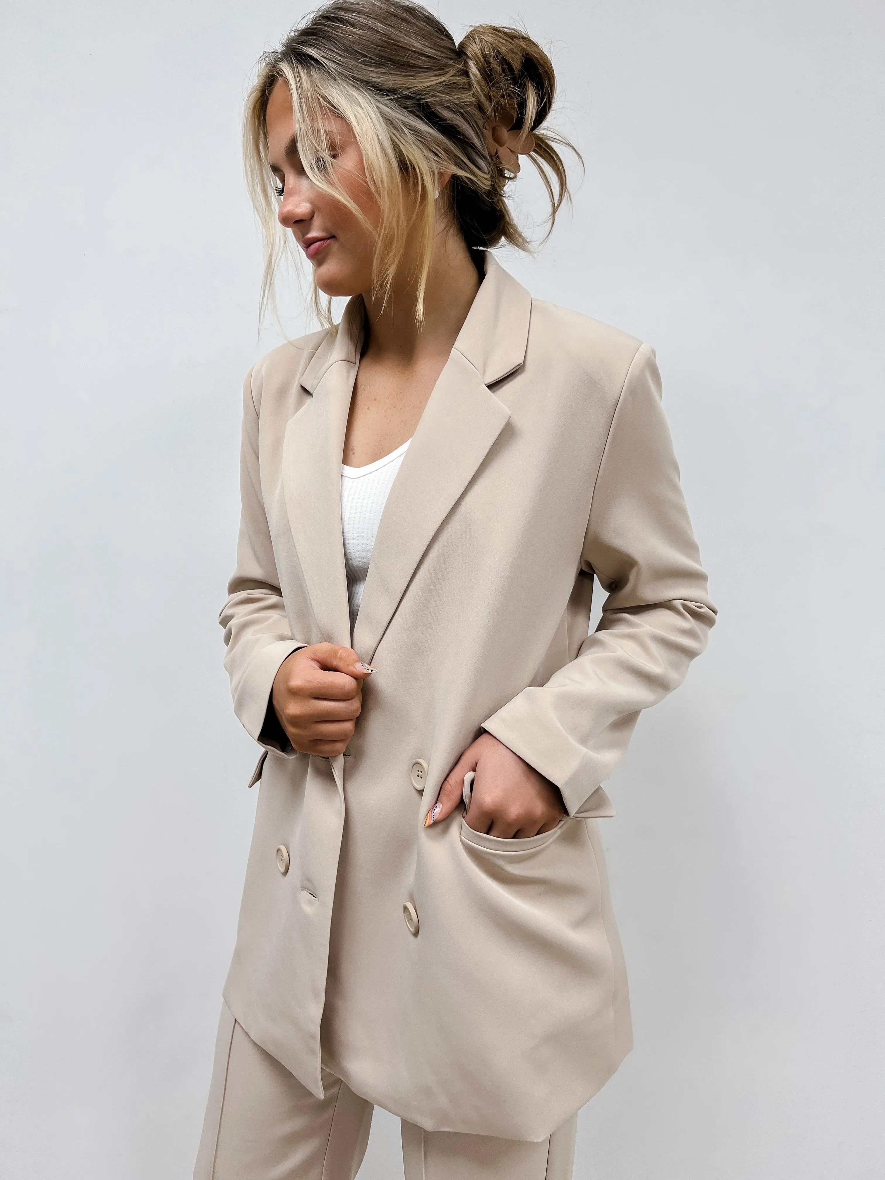 Feeling Fine Suit- Sand & Sage