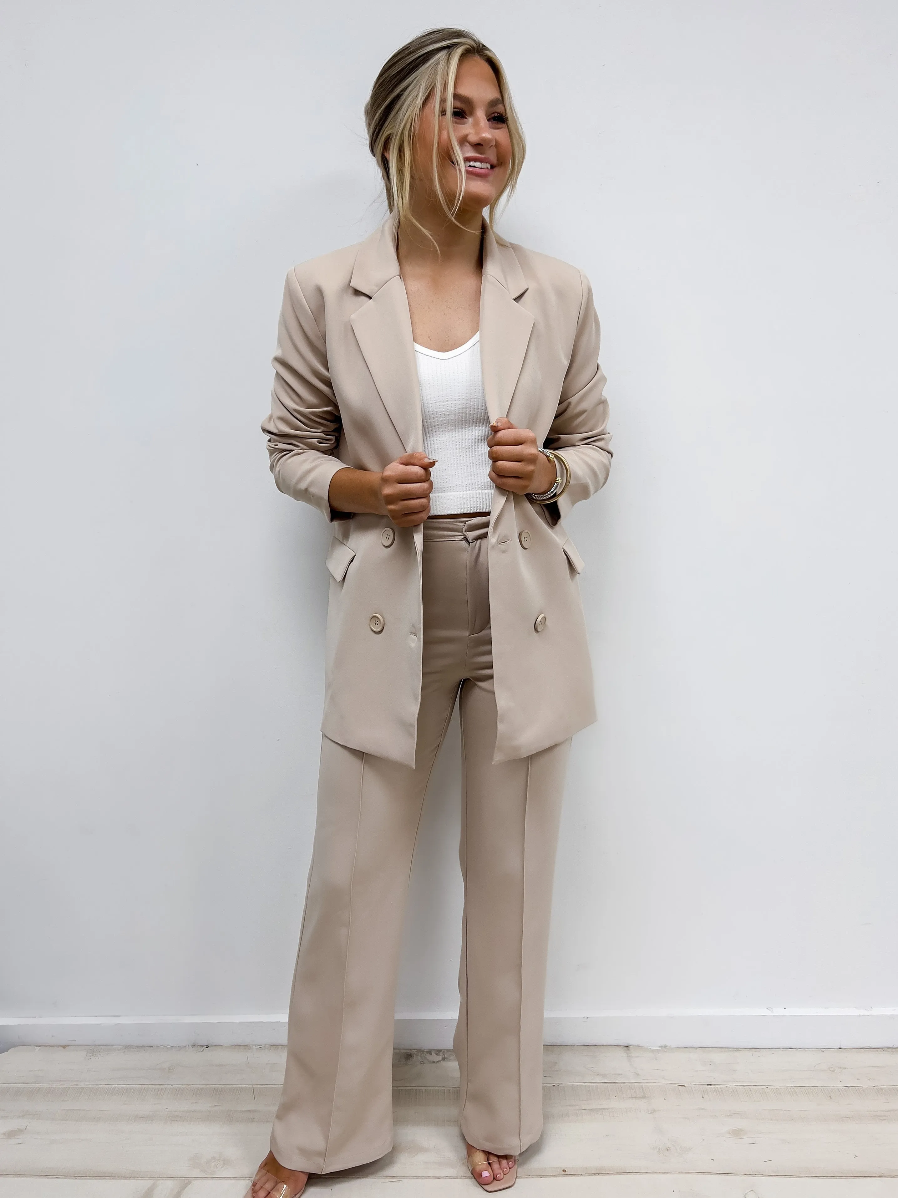 Feeling Fine Suit- Sand & Sage