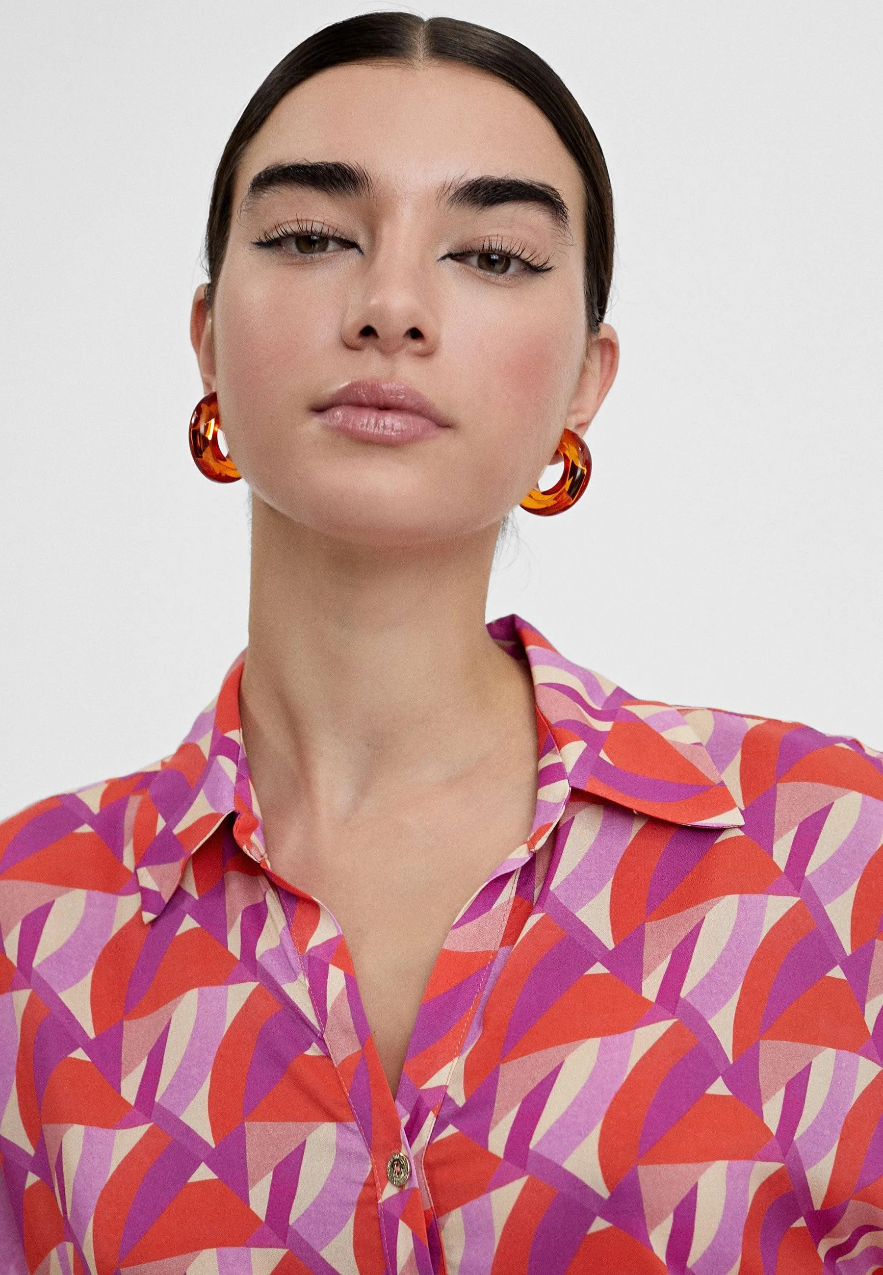 Flowing printed blouse