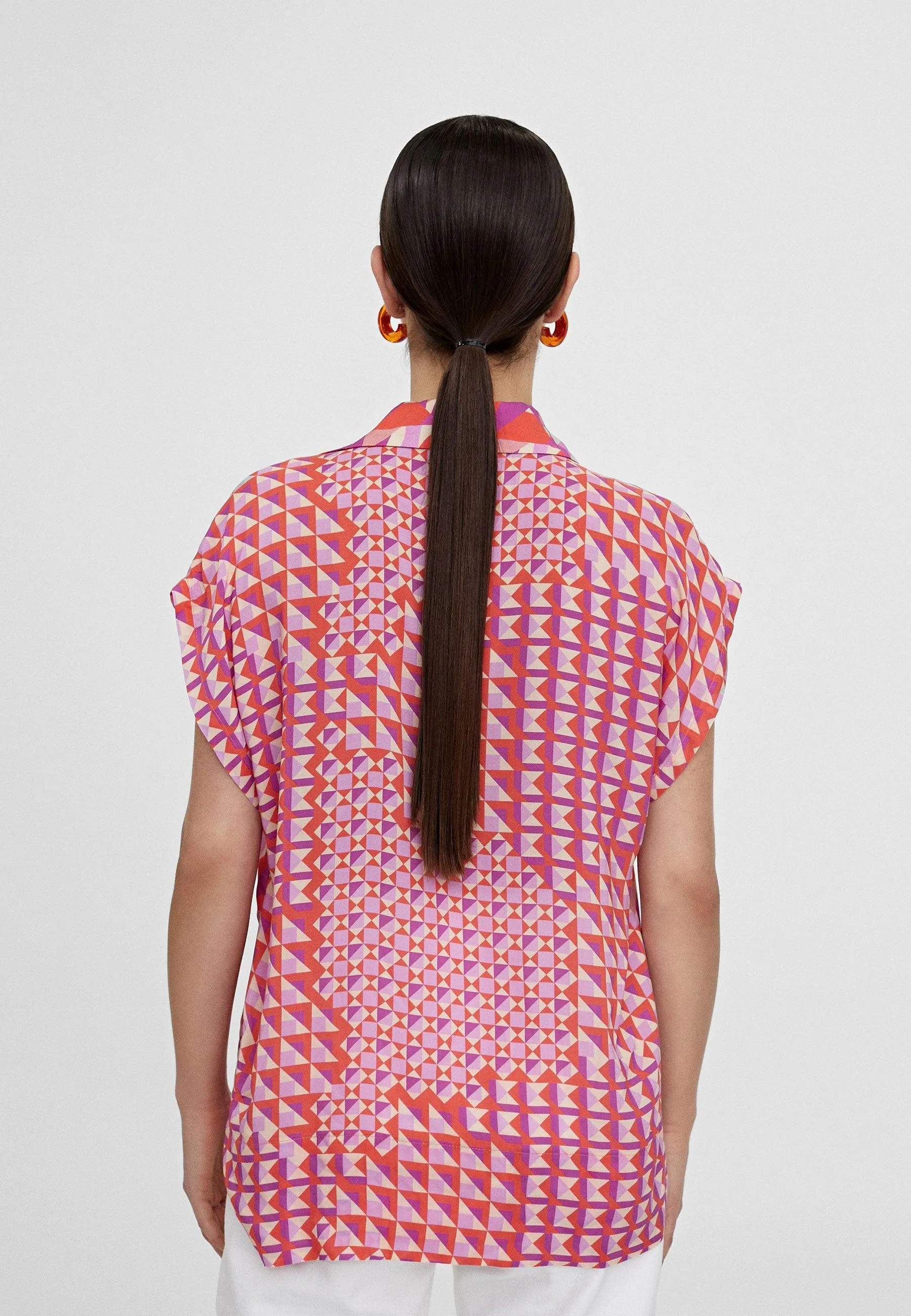 Flowing printed blouse