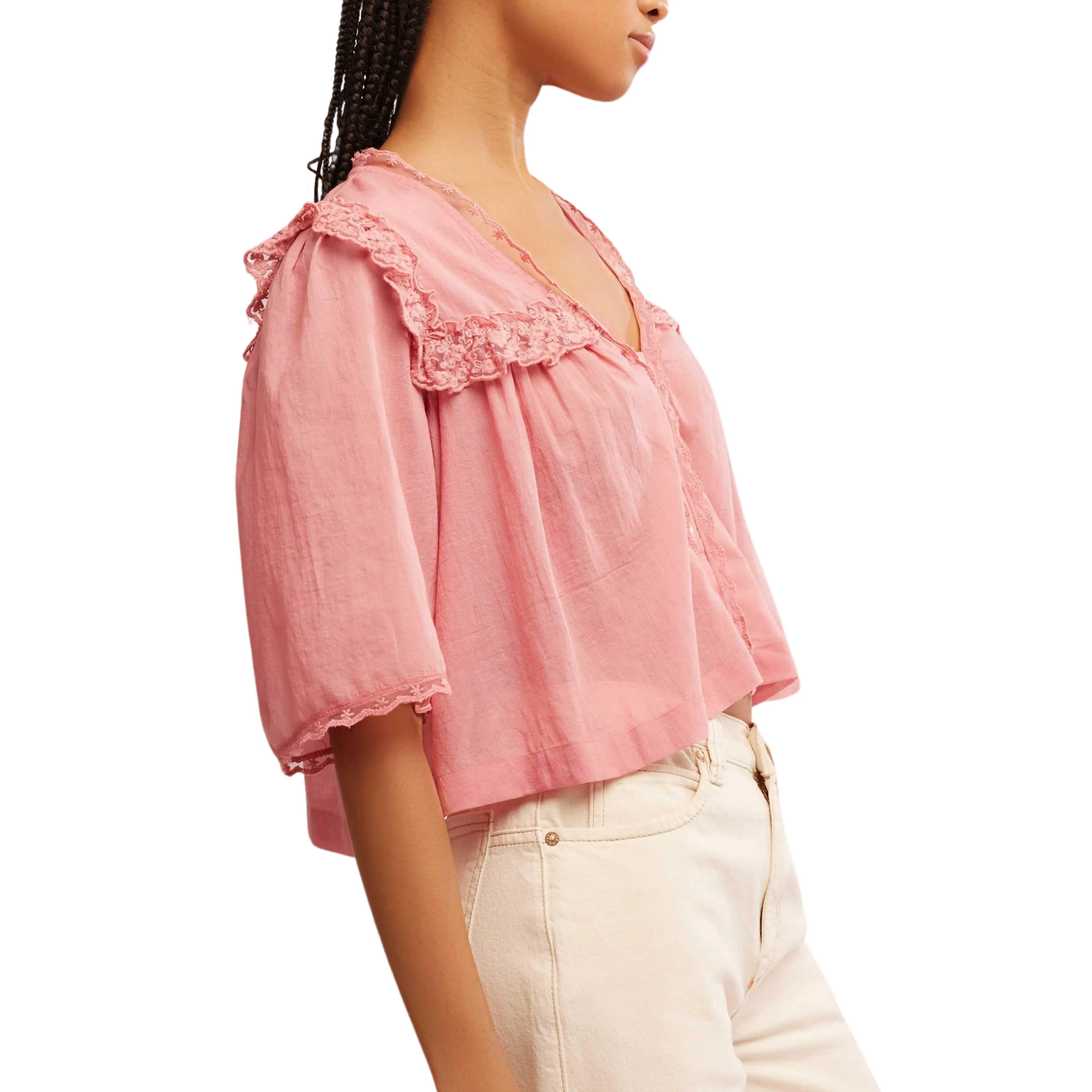 Free People Luna Top In Mauve Glow